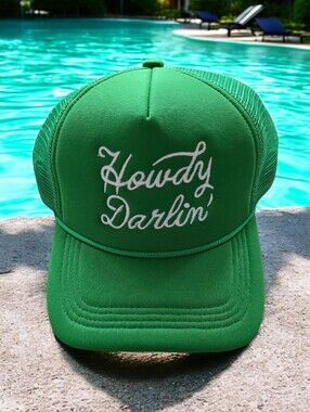 Howdy Darlin' Embroidered Trucker Hat, OS